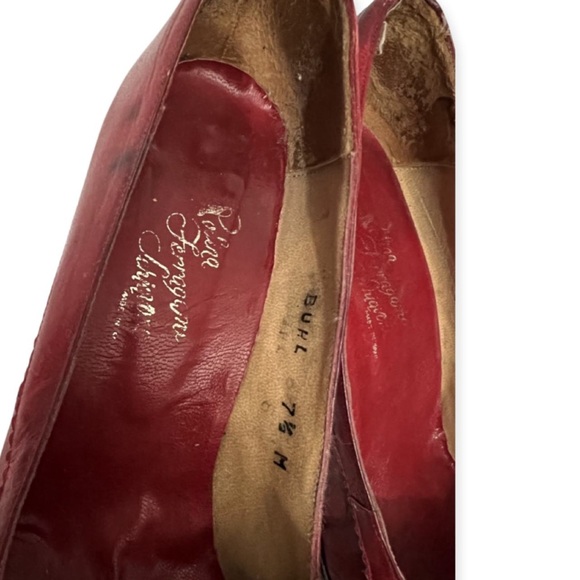 Rosina Ferragamo Schiavone Vintage 70s 80s Size 7 1/2 Heels Leather…Make Offer! - Picture 3 of 5